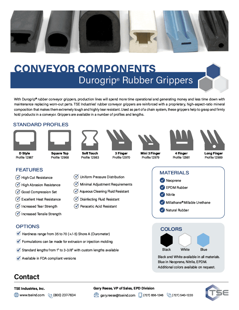 Durogrip Rubber Conveyor Grippers Brochure
